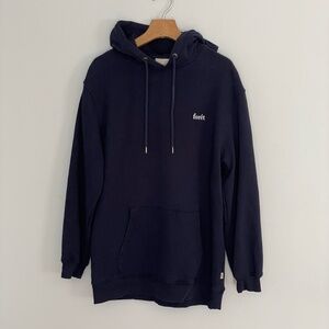 Foret Men Navy Organic Cotton Sweatshirt Hoodie Size L